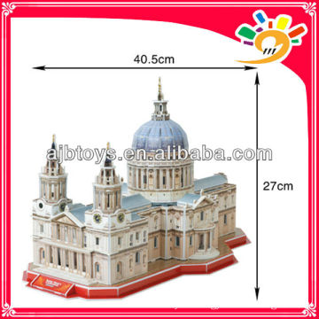 107PCS World Architecture SAINT PAUL'S CATHEDRAL 3D Model Building Puzzle DIY Paper Jigsaws Puzzle For Children